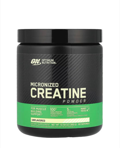 Creatina micronizada en polvo, Sin sabor, 300 g (10,58 oz)
